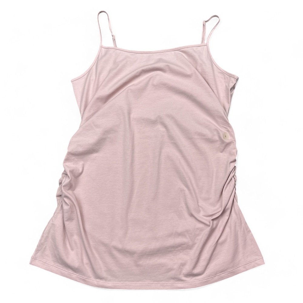 NWT Ann Taylor Runched Blouse Top Womens Size Large Pastel Pink Sleeveless